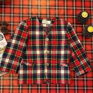 Disney Pooh LTD  Sears Collab.. Kids Plaid Blazer Mall Store 1970 . Sm. Plaid